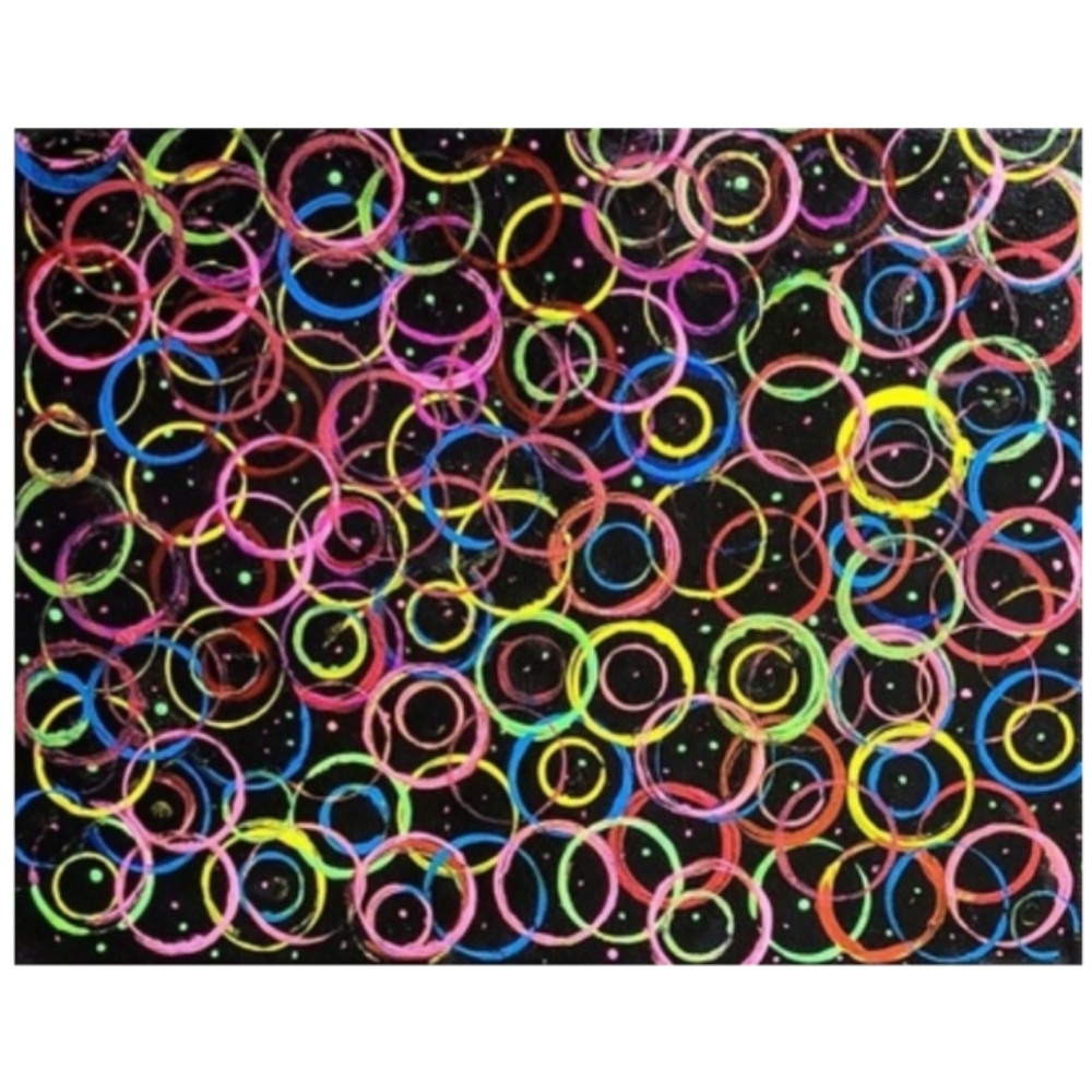 Hand Crafted Abstract Design 11x14 Inches Canvas Painting - Picture 4 of 4